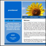 Screen shot of the Providamed Ltd website.