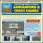 Screen shot of the Ammanford Self Storage Ltd website.