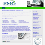 Screen shot of the Pmg Business Solutions Ltd website.