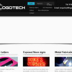 Screen shot of the Logotech Display Solutions website.