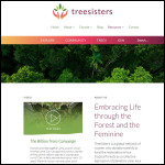 Screen shot of the Tree Sisters website.