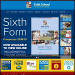 Screen shot of the Erith School website.