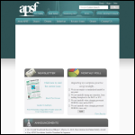 Screen shot of the Apsf Ltd website.