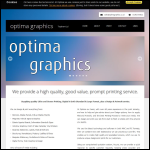 Screen shot of the Optima Graphics Topsham Ltd website.