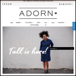 Screen shot of the Love Adorn Ltd website.
