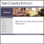 Screen shot of the Town & Country Bedrooms Ltd website.