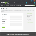 Screen shot of the The Music Jar Ltd website.