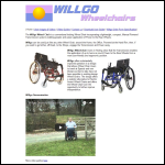 Screen shot of the Willgo Wheelchairs Ltd website.