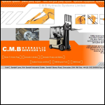 Screen shot of the C M B Hydraulic Services Ltd website.