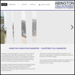 Screen shot of the Abington Building Consultancy Ltd website.
