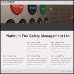 Screen shot of the Platinum Fire Safety Management Ltd website.