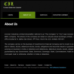 Screen shot of the Coronet Industries Ltd website.