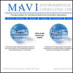Screen shot of the Mavi Environmental Consulting Ltd website.