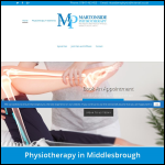Screen shot of the Martonside Physiotherapy Ltd website.