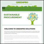 Screen shot of the Greenpro Solutions Ltd website.