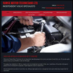 Screen shot of the Rawse Motor Technicians Ltd website.