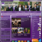 Screen shot of the The Jack Hunt Community Learning Trust website.