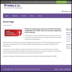 Screen shot of the Athena Accounts Ltd website.