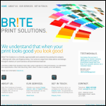 Screen shot of the Brite Print Solutions Ltd website.