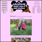 Screen shot of the Amanda's Mucky Pups & Posh Poochies Ltd website.