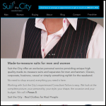 Screen shot of the Suit the City (Franchising) Ltd website.