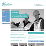 Screen shot of the Blue Water Recruitment Ltd website.