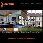 Screen shot of the Pushh Construction Ltd website.