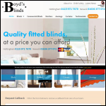 Screen shot of the Boyd's Blinds Ltd website.