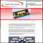 Screen shot of the Apex Precision Engineering Ltd website.