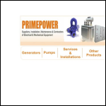 Screen shot of the Prime Power (UK) Ltd website.