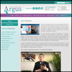Screen shot of the Argus Network Solutions Ltd website.