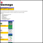 Screen shot of the Gemego Ltd website.