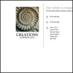 Screen shot of the London Creations Ltd website.