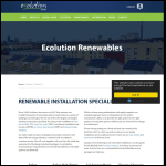 Screen shot of the Ecolution Energy Services Ltd website.