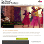 Screen shot of the Justice 4 Domestic Workers website.