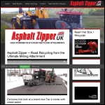 Screen shot of the Asphalt Zipper UK website.