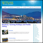 Screen shot of the Setsail Holidays website.