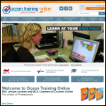 Screen shot of the Ocean Training Online website.