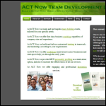 Screen shot of the Act Now Team Development Ltd website.