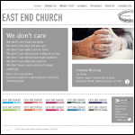 Screen shot of the East End Church website.