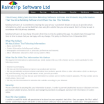 Screen shot of the Raindrop Software Ltd website.