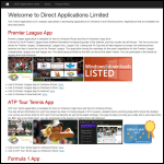 Screen shot of the Direct Applications Ltd website.