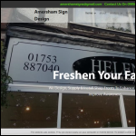 Screen shot of the Amersham Sign Design website.