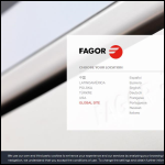 Screen shot of the Fagor Industrial UK website.