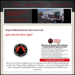 Screen shot of the Expert Build & Maintenance Services Ltd website.
