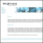 Screen shot of the Geostasis Ltd website.