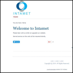 Screen shot of the Intamet Ltd website.