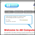 Screen shot of the Ab Pcservices Ltd website.