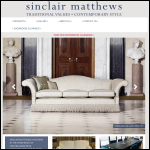 Screen shot of the Sinclair Matthews Ltd website.