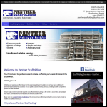 Screen shot of the Panther Scaffolding Ltd website.